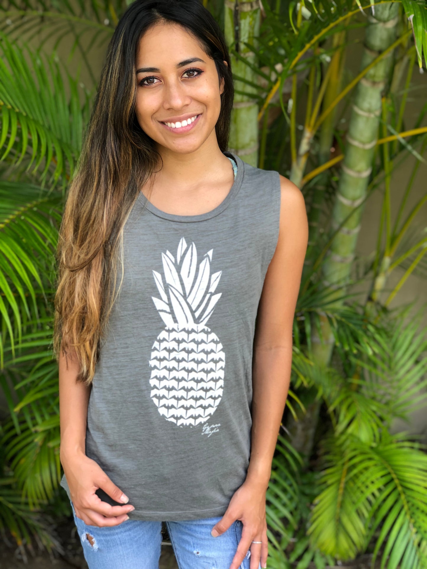 Pineapple Muscle Tank