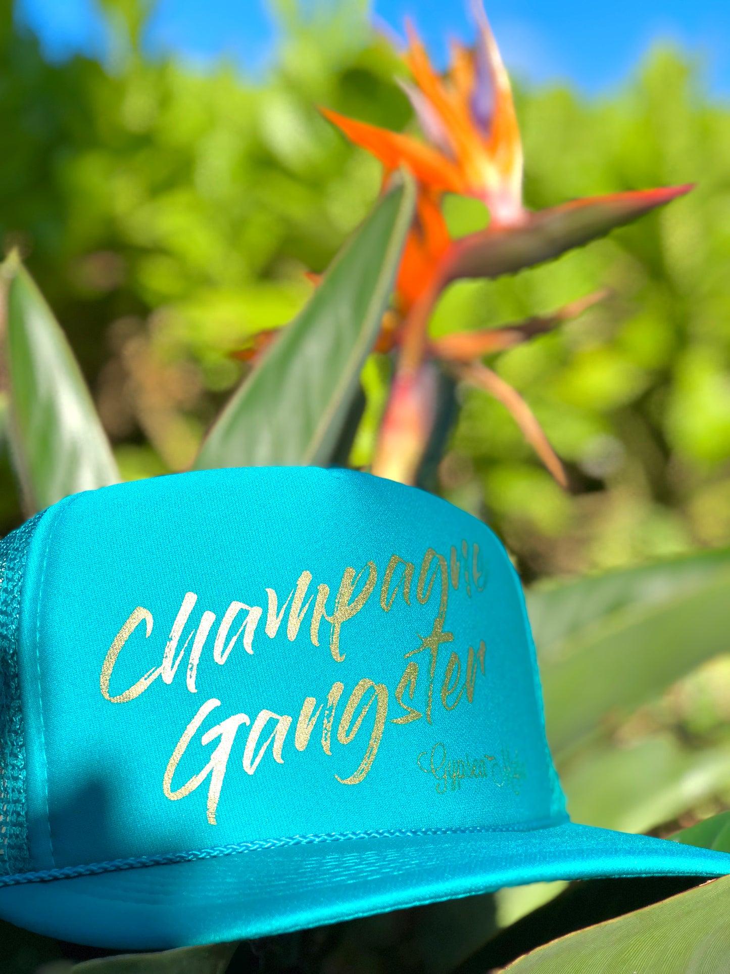 Champagne Gangster Trucker Hat